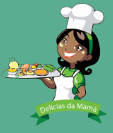 Logo van Delícias Mamã in transparant